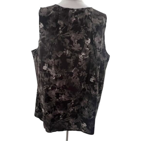 Athleta Tank Top Floral Boat Neck Refined Zephyr Stretch Sleeveless Sz 1X - Picture 6 of 7